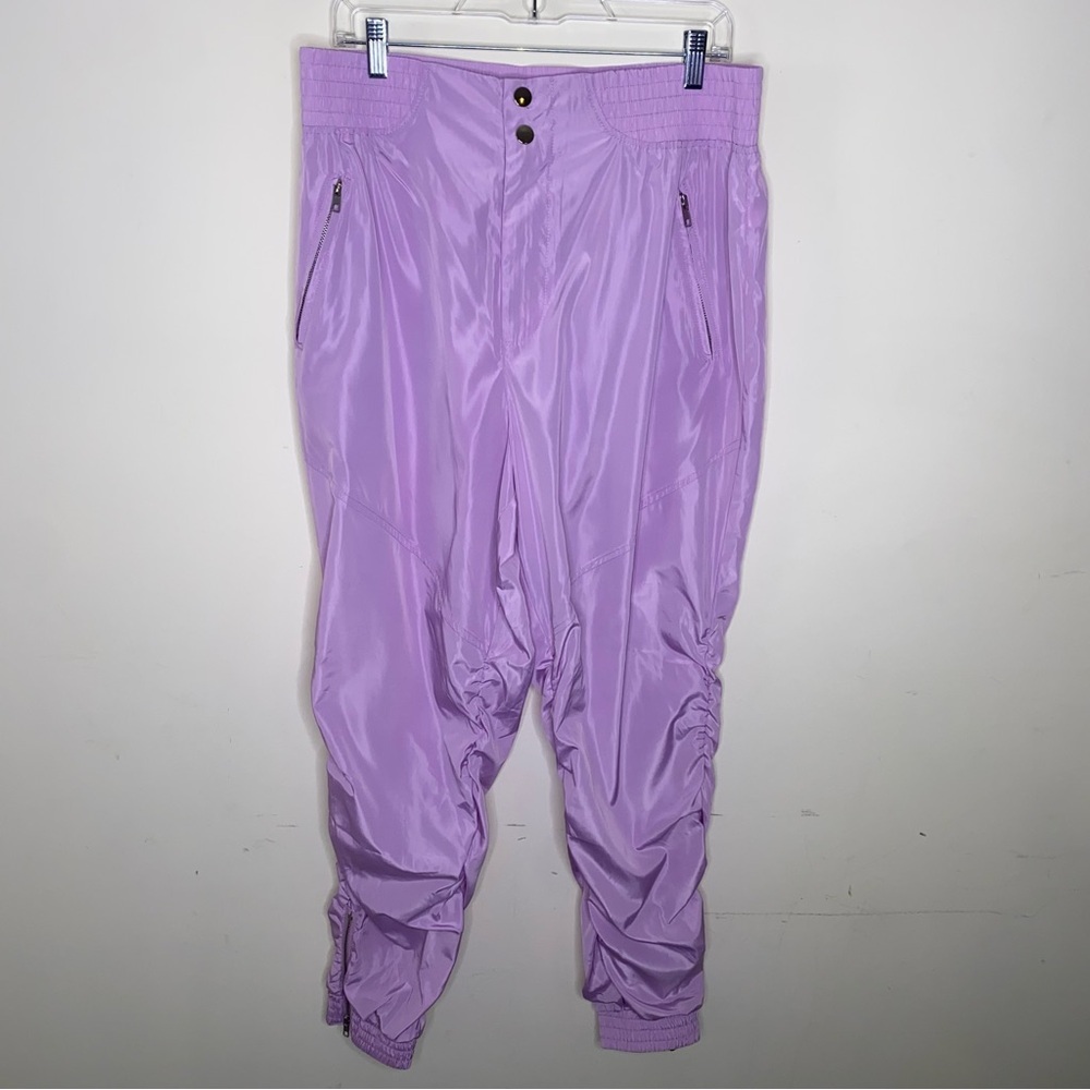 NWT Forever 21 Size 0X Lilac Windbreaker Jogger Pants with Zippers at Ankles